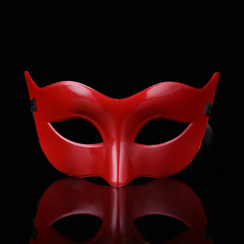 Halloween Masquerade Masks Mascaras Party Mask Man Anonymous Bar Venetian Silver Red Masker Carnival | Дом и сад