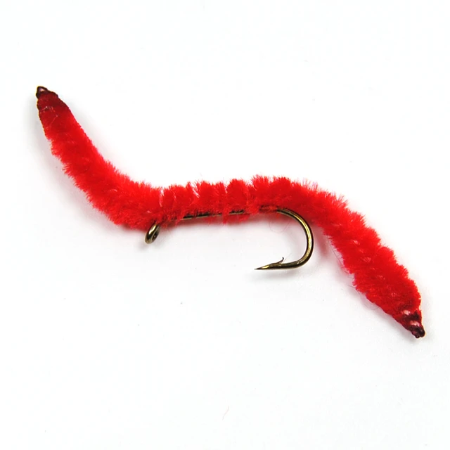 ICERIO 8PCS Scarlet San Juan Worm Aquatic Worms Fly Trout Fishing