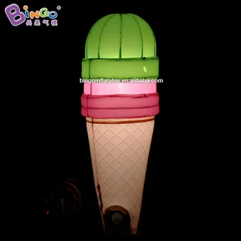 

1.8m High Inflatable LED lighted Ice Cream with Built-in Blower / Blow-up Outdoor Decor for Kids Party