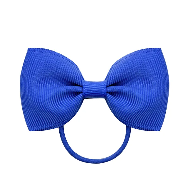 1Pcs Novelty Small Mini Solid Baby Elastic Rubber band Head rope Ribbow Bow Tie For Girls Headwear Hair Accessories 06