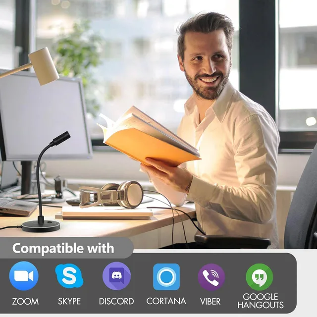 Microfono USB Per PC - Omnidirezionale, Plug &amp; Play, Per Conferenze E Registrazione