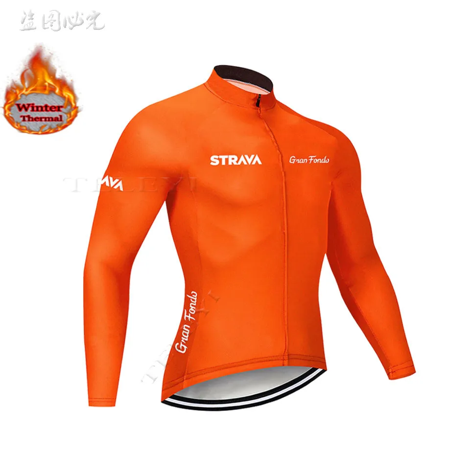 3 STRAVA велокофты мужские pro team зимние термальные флисовые с длинным рукавом набор MTB велосипедный костюм, трико Ropa Ciclismo Hombre - Цвет: 3