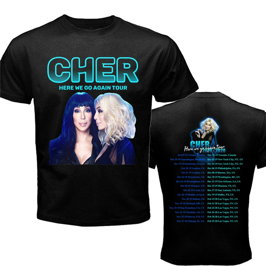 Футболка для взрослых S-3XL мужчин и младенцев CHER TOUR 2020 альбом концертная Топ