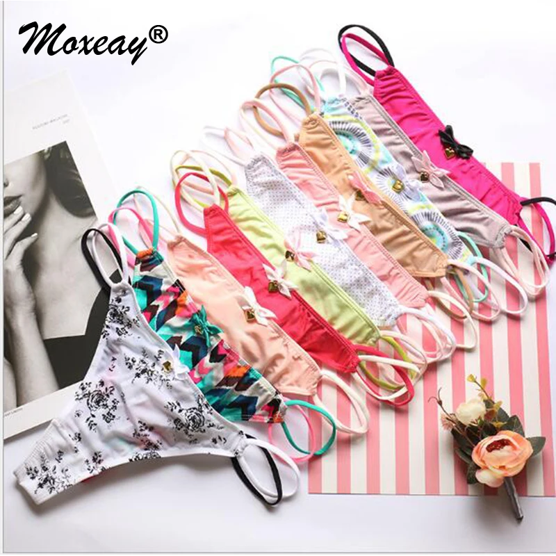 

Moxeay 5Pcs Women Thongs And G Strings Low Waist Sexy Underwear Panties Ladies Sexy Underwear Leopard Print Underwear Randomly