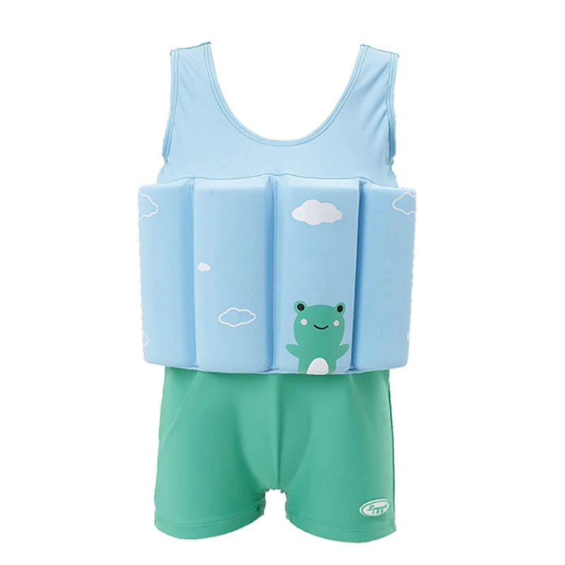 Детский купальный костюм с плавающей пеной для младенцев, безопасный нейлоновый купальный костюм из спандекса, удобный плавательный костюм для мальчиков и девочек - Цвет: green-110