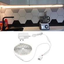 1/2/3/4/5M Kitchen Hand Wave LED Cabinet Light Motion Sensor Switch LED Lights Diode Tape Bedroom Wardrobe Lamp Lighting