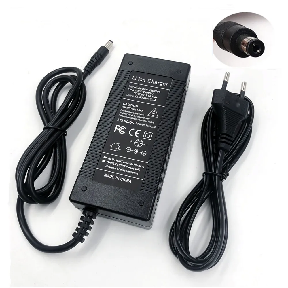 N/C YYHQQBAD 36V 2A Battery Charger Adapter Output 42V 2A Charger Input 100-240 VAC Lithium Li-ion Li-Poly Charger for MX650 10S 36V Electric Bike XLR 3pin Connector 