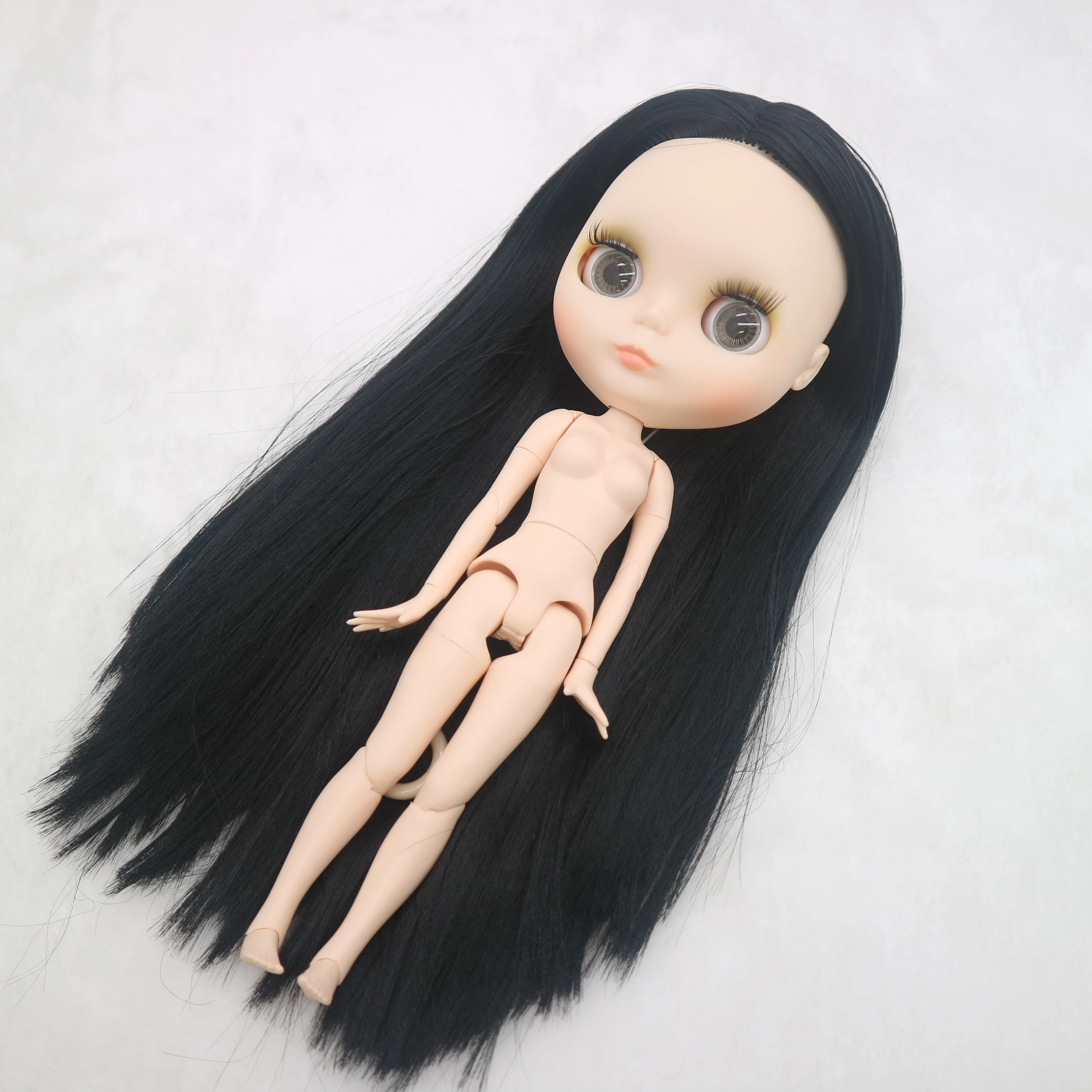 Кукла Blyth с матовым лицом куклы 30 см черными длинными волосами | Игрушки и хобби