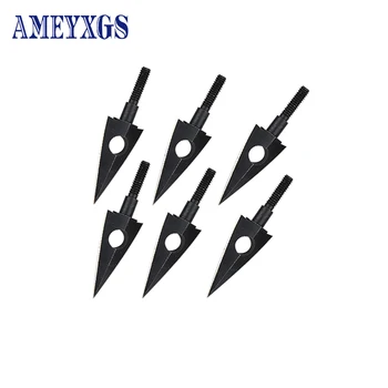 

12pcs Archery One Hole Hunting Arrow Head Tips Points 116 Grain Shooting Training Camping Carbon Steel Accessories