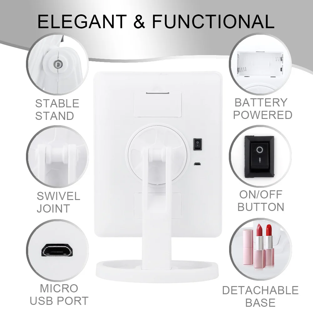 Makeup-16-22-LED-Vanity-Mirror-Light-Cosmetic-Flexible-Touch-Screen-Magnifying-Pocket-Mirrors-Woman-Dual