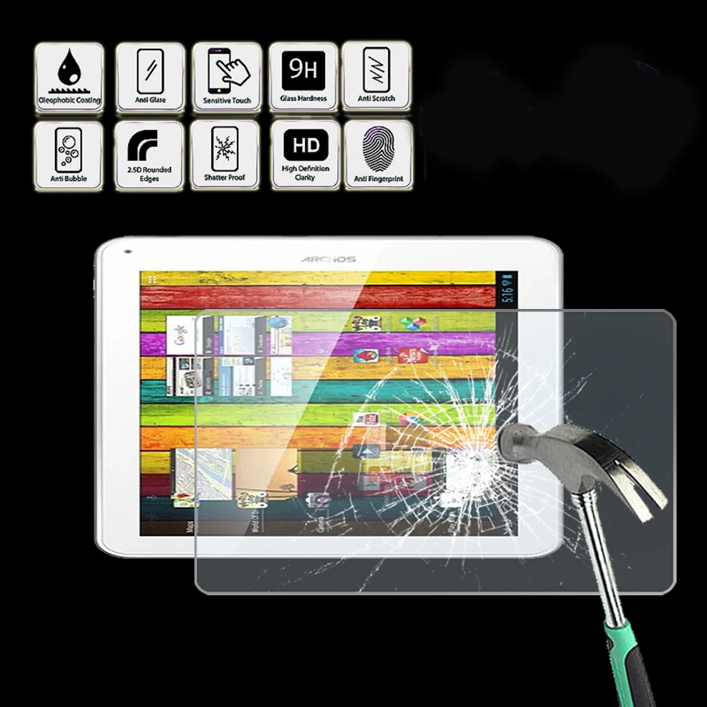 

Tablet Tempered Glass Screen Protector Cover for ARCHOS 97 Titanium HD - Anti Fingerprint Screen Film Protector Guard Cover