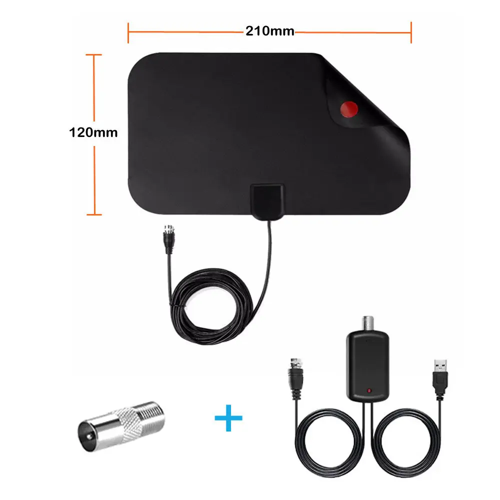 Внутренняя антенна с высоким коэффициентом усиления 4K 25DB HD tv D tv цифровая ТВ антенна 120 км усилитель с усилителем сигнала активный HD D tv Box