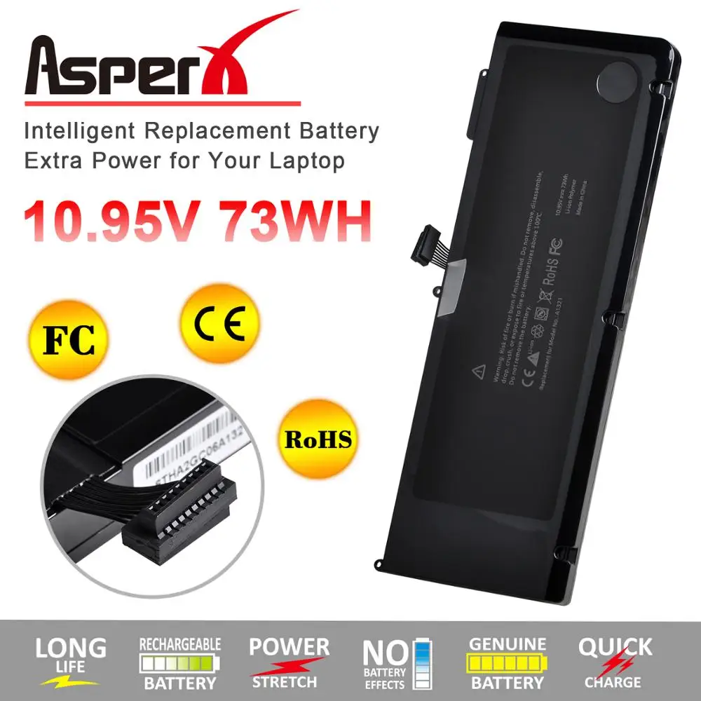 AsperX 1PC for Apple MacBook Pro 15&quot A1286 MB985CH/A MC118J/A MB986J/A MC118ZP/A MC118CH/A 10.95V A1321 Laptop Battery Bateria |