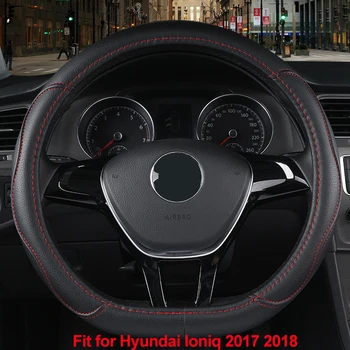 

Steering Wheel Cover D Shape for Hyundai ioniq 2019 2020 PU Leather Car Styling Auto Protector