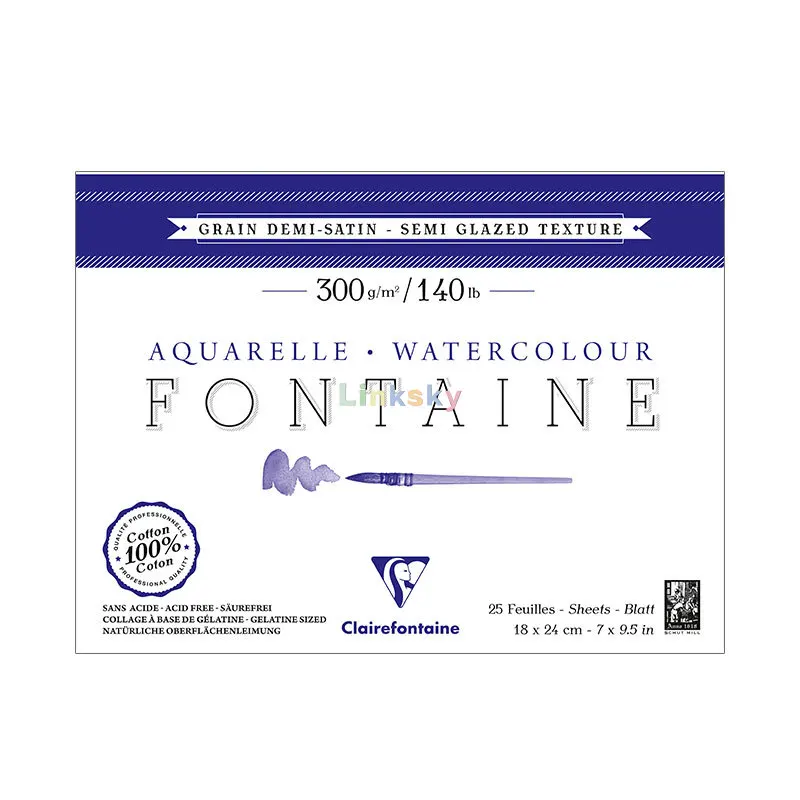 Papier aquarelle Fontaine Clairefontaine 300g/m²