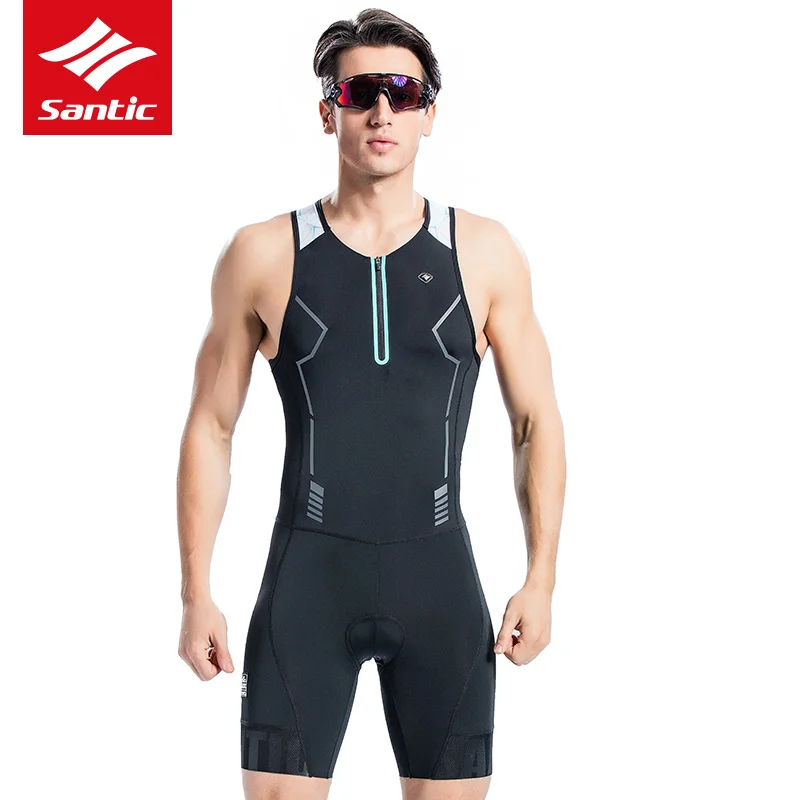Santic комплекты Джерси для велоспорта мужчин Pro Team Triathlon Racing Jersey одежда