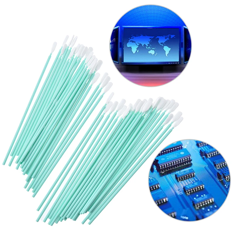 50pcs New Blue Printer Cleaning Swabs Solvent Sponge Cleaning Swaps Buds Foam Printhead Wholesale
