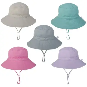 

Newest Adjustable Baby Sun Hat Toddler Summer Beach Protection Cap Wide Brim Bucket Hat P31B