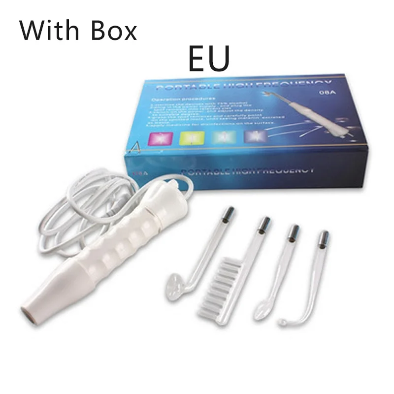 EU plug with box Высокий массажер для лица Частотный портативный ручной подтяжки кожи пятно от акне аппарат для борьбы с морщинами Красота терапия опухшие глаза уход за волосами - Цвет: EU plug with box