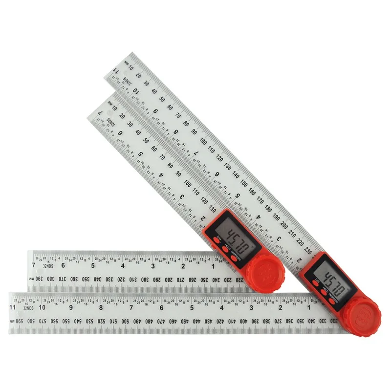 

2 in 1Digital Angle Meter Measuring Tool Ruler Electronic Protractor Corner Joiner Professional Measure Button key Lock