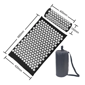 

Acupressure Relieve Stress Body Pain Massage Yoga Mat Acupuncture Massage Yoga Mat with Pillow Cloth Bag for Relieving Stress