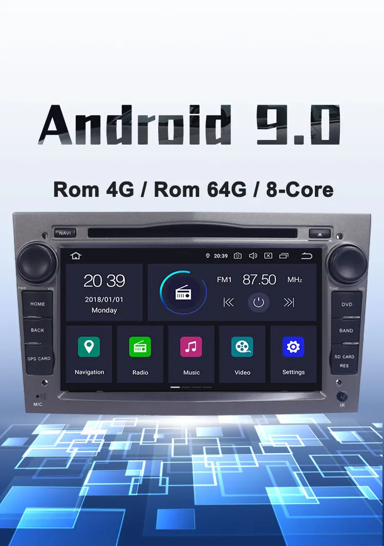 Discount Bonroad 2Din 7" Android 9.0 Car Multimedia Player For Opel Astra Vectra Antara Zafira Corsa Radio GPS Navigation 8 Core 0