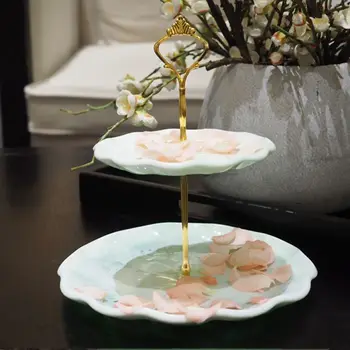 

2 Tier Cake Fruit Food Plate Stand Resin Casting Mold Big Plate Fruit Tray Mold