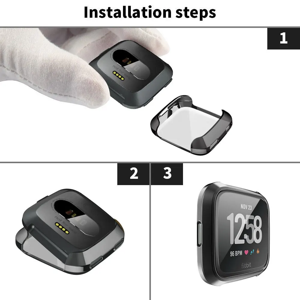 Чехол для Fitbit Versa/Versa 2/Versa Lite чехол на ремешок защита экрана аксессуары умных часов