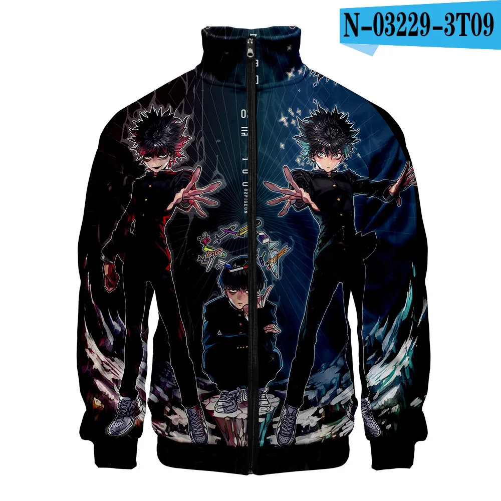 Mob Psycho 100 куртки на молнии повседневные куртки Новая мода Highstreet осенне-весенняя одежда Mob Psycho 100 куртка - Цвет: D