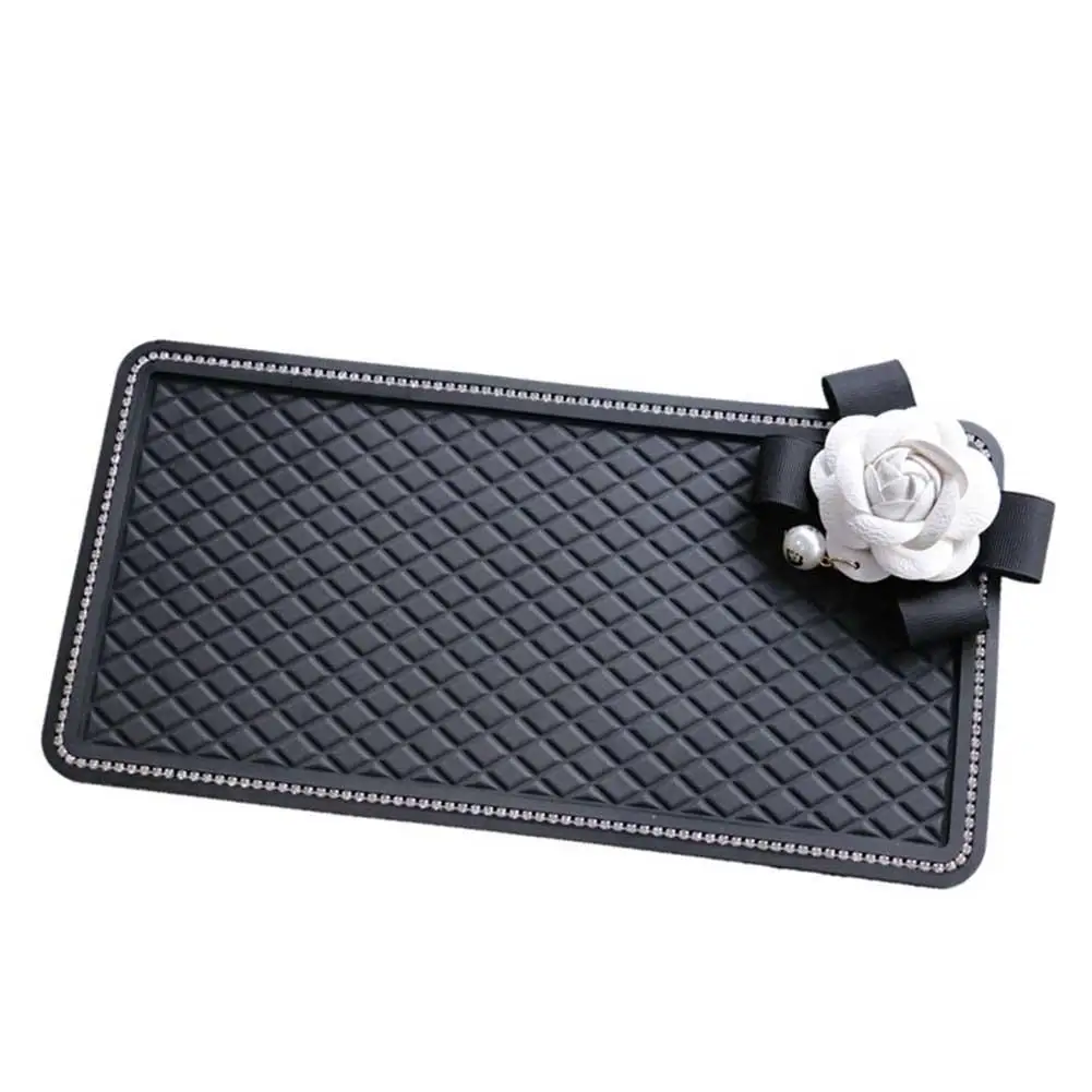 AUTOCHE PVC Car Anti-Skid Pad Car Interior Instrument Panel Decoration Mobile Phone Car Storage Mat High Temperature Mat - Название цвета: B