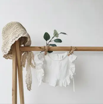 

2020 new baby girls ruffles shirt summer cotton fashion girls vest 6-24 month HV510