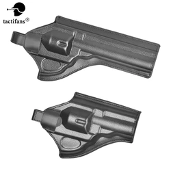 Quick Draw Leather Tactical Revolver Holster Long Short Hunting Military Universal Pistol Gun Case Paintball Accessories
