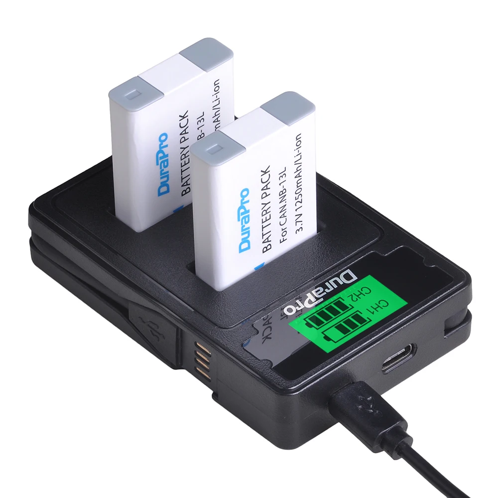 

NB-13L Battery with LCD USB Charger for Canon PowerShot G7 X Mark II, G5 X, G7 X, G9 X, G9 X Mark II, SX620 HS, SX720 HS, SX730