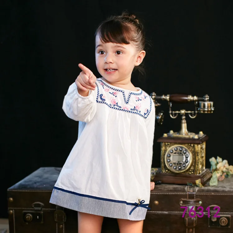 

Momoidea Autumn New Style Girls Dress Listed Spring And Autumn Baby Girls Embroided Dress
