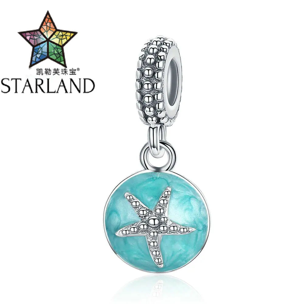 Starland, Подлинная серебряная звезда 925 пробы, усыпанная модными элегантными подвесками для женщин, очаровательный браслет, ювелирное изделие, подарок
