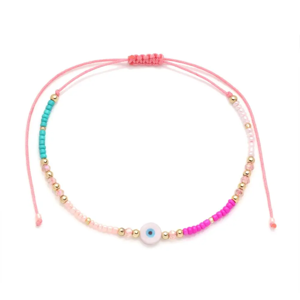 White Shells Round Evil Eye Glass Seed Beads Anklet Women Men Cowrie Seashell Greek Eye String Braided Summer Beach Jewelry Gift White Shells Round Evil Eye Glass Seed Beads Anklet Women Men Cowrie Seashell Greek Eye String Braided Summer Beach Jewelry Gift
