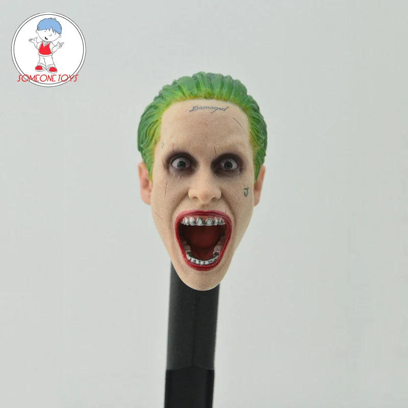 Крик Джокер 1/6 голова Лепка для горячих игрушек отряд самоубийц Jared Leto