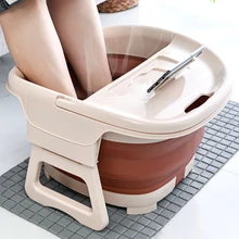 Новая Складная портативная ванночка для ног, большая, увеличивающая рост, пластиковая, для ног, для дома, путешествий, для улицы, кемпинга, умывальник