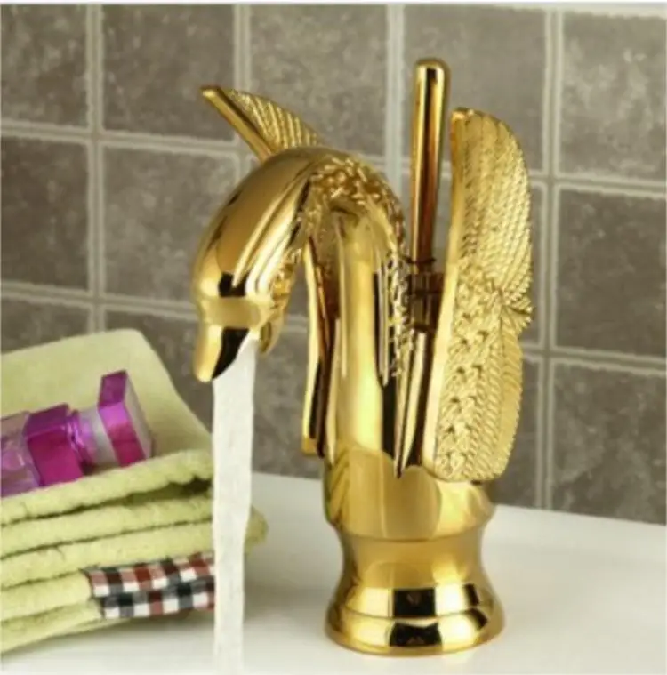 

Manufacturers Sales All Kinds Gold-plated Cygnet Faucets WitBlack DrawbencPlating