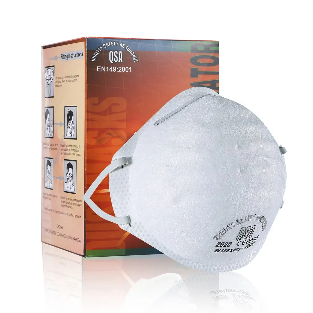 100Pcs  Mask With Valve Non-woven Dust Mask Anti PM2.5Anti Influenza Breathing Bicycle Riding Mask Safety Masks Face Care