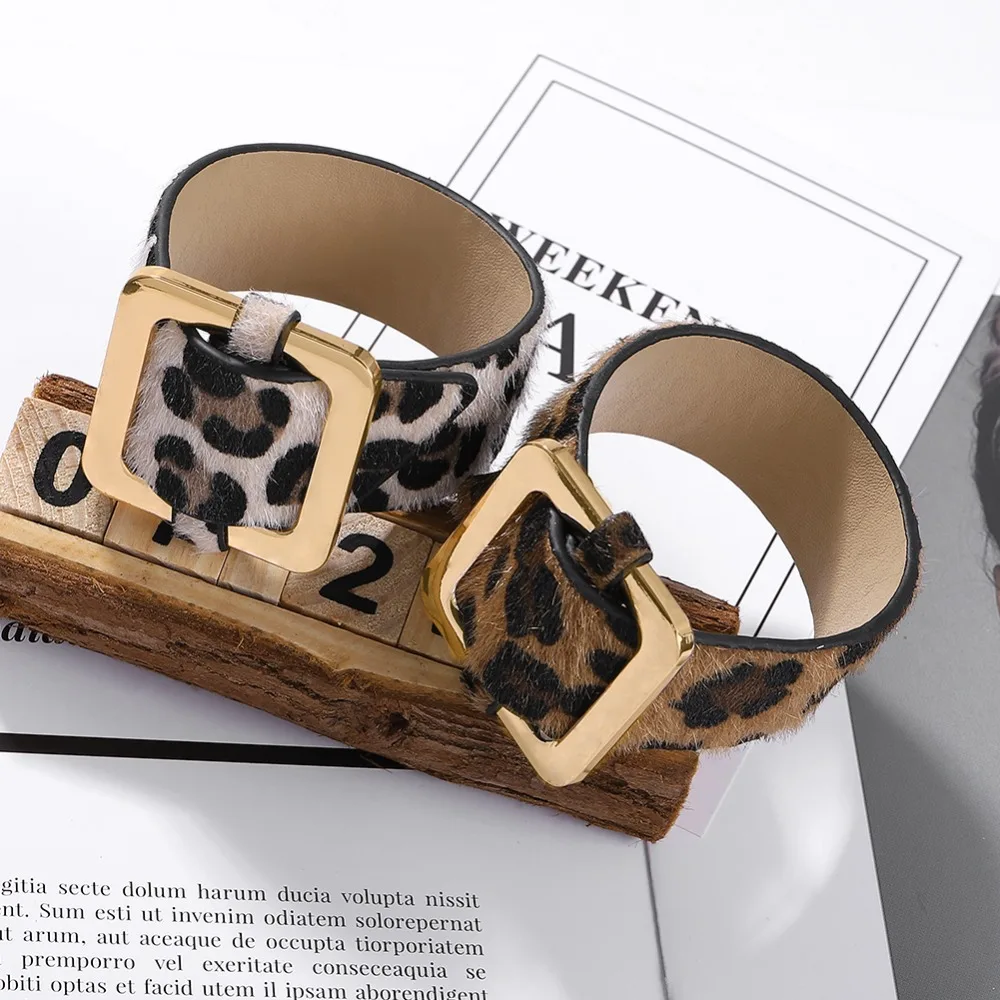 Dvacaman кожаные леопардовые браслеты металлическая подвеска любовь открытый женский браслет кисточкой молния Модный кольцеобразный браслет ювелирные изделия