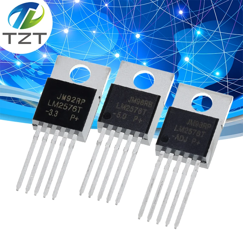 10 шт. LM2576 LM2576T LM2576T-ADJ LM2576T-3.3 LM2576T-5.0 IC REG BUCK ADJ 3A TO220-5 Новый | Электронные компоненты и