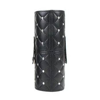 

Fashion Rivet Makeup Brushes Holder PU Leather Case Cosmetic Pen Storage Holder