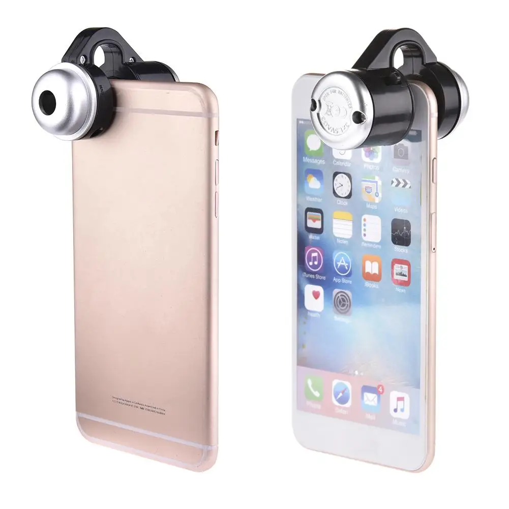 

30X Mobile Phone Microscope Universal Clip-type Microscope Magnifying Glass With LED Lights
