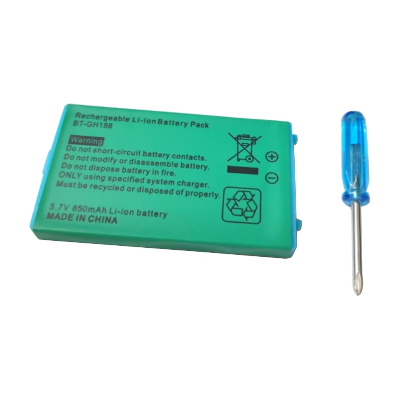 Rechargeable battery 850mAh Rechargeable Lithium-ion Battery Pack with Screwdriver Compatible with Game Boy Advance GBA SP