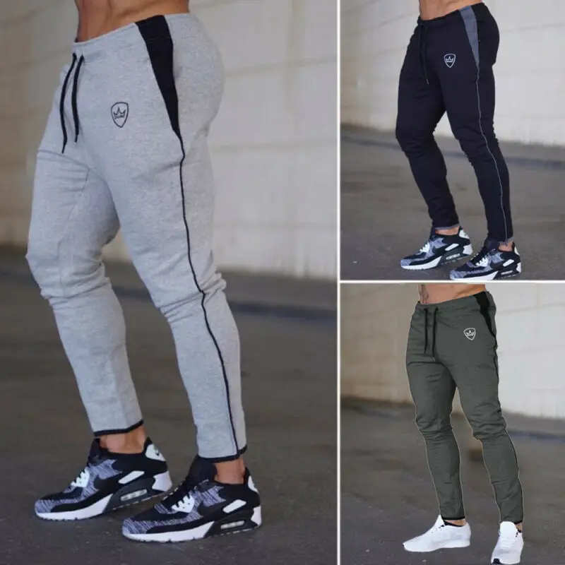 

Men Slim Fit Jogger Sports Gym Bodybuilding Running Track Trousers Men Yoga Pants