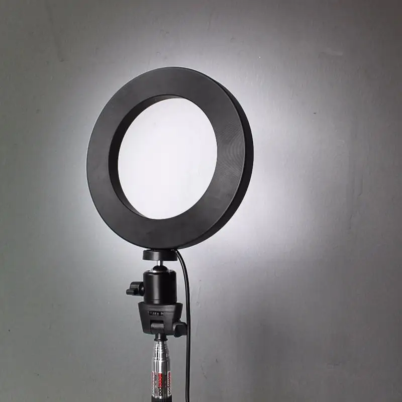 6 inch Dimmable Cold Warm LED Studio Camera Ring Light Photo Phone Video Lamp With Tripods Table Fill | Электроника