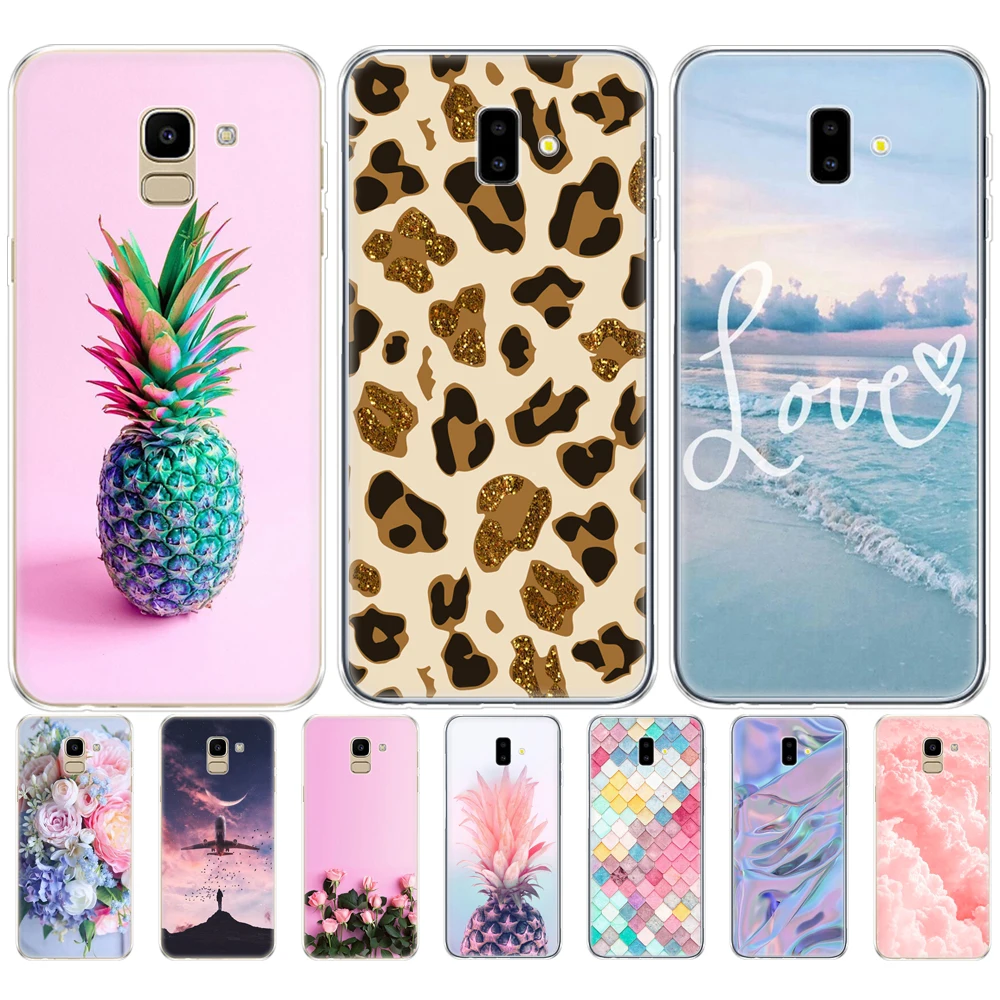 Чехол для Samsung J6 2018 EU J600 J600F SM-J600F мягкий чехол из ТПУ Galaxy J6Plus + J 6 Plus J610 J610F | Мобильные