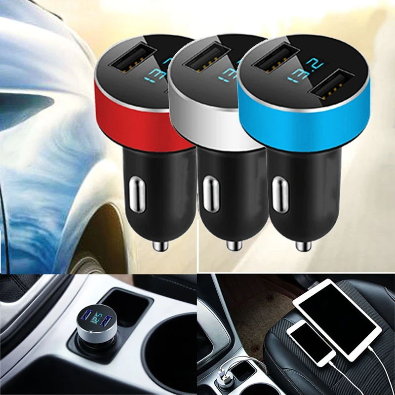 Dual Ports 3.1A USB Car Cigarette Charger Lighter Digital LED Voltmeter 12V/24V | Автомобили и мотоциклы
