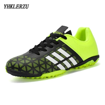 

YHKLERZU 2019 Size 33-43 Men Boy Kids Soccer Cleats Turf Football Soccer Shoes Sneakers Trainers New Design Football Boots